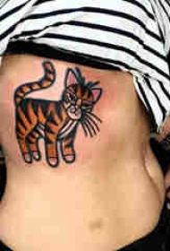 百乐动物纹身 多款简单线条纹身彩色几何动物纹身图案