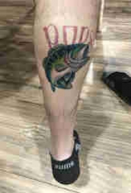 百乐动物纹身 男生小腿上几何动物纹身图片