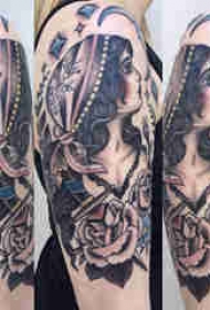 女生人物纹身图案 男生手臂上人物纹身图片