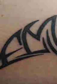 双大臂纹身 男生大臂上黑色的海豚纹身图片