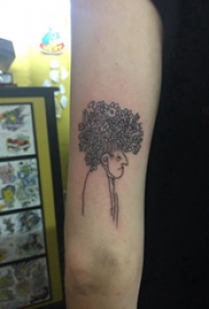 人物肖像纹身 女生手臂上人物纹身图片