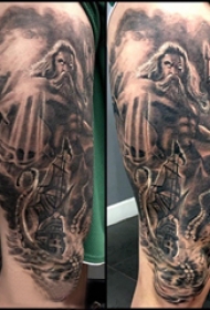 人物纹身图片 男生手臂上人物纹身图案