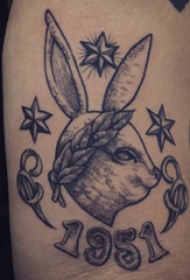 纹身兔 女生手臂上兔子纹身图片