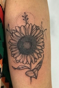 向日葵纹身图片 女生手臂上向日葵纹身图片