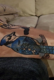 纹身鸟 男生手臂上小鸟纹身图片