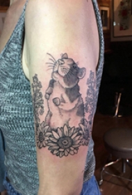 小动物纹身 女生手臂上小动物纹身图片