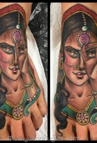 女性人物纹身图案 多款彩绘纹身素描人物纹身图案