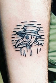 手臂纹身  男生手臂上黑色的动物纹身图片