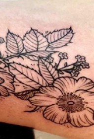 花卉纹身图案 女生手臂上小清新的花卉纹身图片