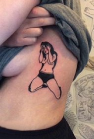 性感纹身女郎 多款简单线条纹身素描性感纹身图案大全