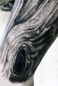 纹身树木的图像   黑灰暗沉的木刻纹身图案