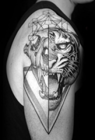 纹身老虎  凶猛的老虎纹身图案