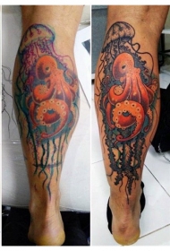 水母纹身图案  耀眼夺目的水母纹身图案