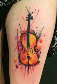 音乐纹身图案   创意表达的乐器纹身图案
