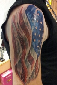 美国国旗纹身   多款个性十足的美国国旗纹身图案