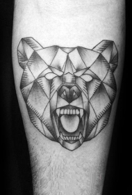 熊纹身   多款时尚的几何熊纹身图案