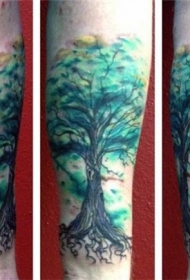 纹身树木的图像    生意盎然的树木纹身图案