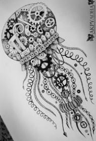 章鱼纹身手稿_21张纹身章鱼手稿图案素材