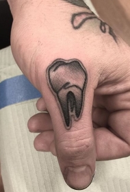 牙齿图案纹身  关于洁白饱满的牙齿纹身图案