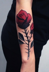 玫瑰纹身图  多款唯美艳丽的玫瑰纹身图案