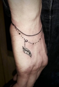 纹身手链图案 文艺十足的黑色简单手链纹身图案