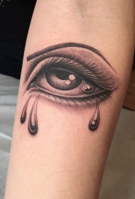 纹身眼睛纹身图案 手臂上纹身美女眼角眼泪纹身眼睛纹身图案