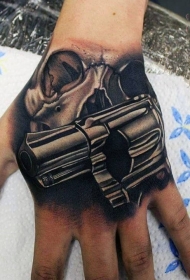 手背纹身   创意写实的手背纹身图案