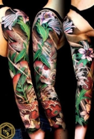 27张漂亮的花臂、花腿纹身作品赏析