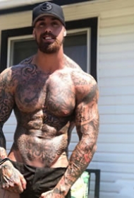 欧美肌肉型男纹身的帅哥图片9张