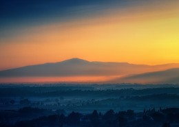 夕阳雾景图片(12张)