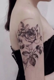 女生素花系列的18组纹身图片