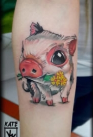 18张适合猪年的本命猪纹身图案
