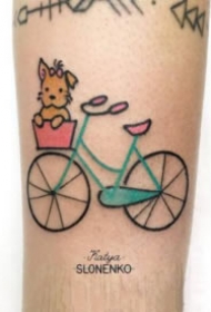 小清新的一组单车自行车纹身图片