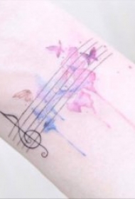音符纹身  跃动在肌肤之间的音符纹身图案9张