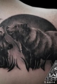 纹身熊图案   多款粗壮凶猛而又创意的熊纹身图案