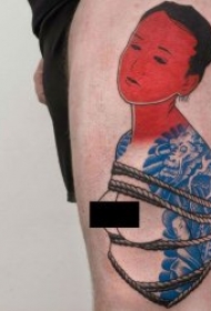 新传统人物纹身   9张个性十足的新式传统人物纹身图案