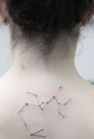 星座线条纹身  多款清新而又简单的星座符号纹身图案