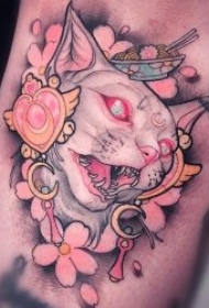 日式纹身图案动物  别致而又奇特的日式白化动物纹身图案