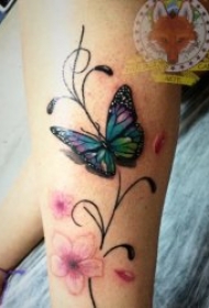 蝴蝶纹身图案 11张翩翩起舞的蝴蝶纹身图案