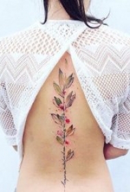 纹身植物图案  清新而又生机勃勃的植物纹身图案