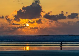 在海边看日落的人图片(11张)