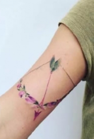 小清新弓箭纹身 11款小清新的花卉弓箭纹身图片
