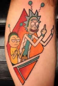 瑞克和莫蒂的一组9张纹身图案