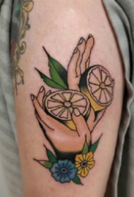 柠檬纹身 一组好看的水果柠檬的纹身图片