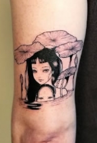 富江女孩纹身 日本富江风格的女孩纹身图片