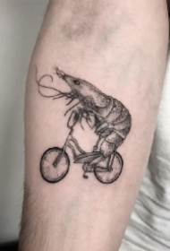 龙虾主题的一组虾纹身作品图片