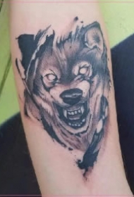 狼头刺青 9款狼头主题的纹身手稿和作品赏析