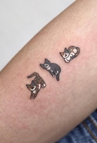 一组很可爱的小猫咪纹身
