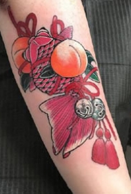 一组日式彩色手臂纹身图案