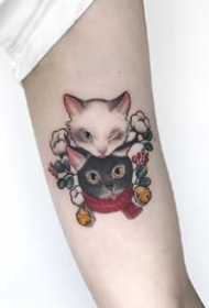一组超可爱的猫猫纹身图